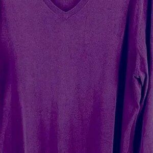 Banana Republic Luxury Blend silk cotton V-neck pullover sweater sz L